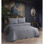 Rosa 3 Parça Çift Kişilik Yatak Örtüsü - Gri - 240 x 240 cm