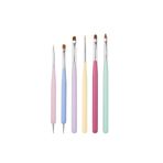 ROSALIND Nail Art Fırça Set - 6 Adet Protez Tırnak Fırça Set