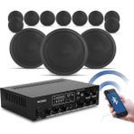 Rose Bluetooth Tavan Hoparlör Seti - 12 Adet 16CM Hoparlör + 1 Adet Amfi - Ev, Ofis, Mağaza Ses Sistemi