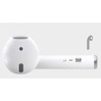 Rose Dev Airpods Kulaklık Görünümlü Bluetooth Kablosuz Taşınabilir Hoparlör Ses Bombası MK-101 Apple Airpods Görünümlü Bluetooth Hoparlör - Beyaz