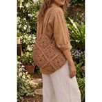Rose espirit Boho-Love Kalp El Örgüsü Çanta