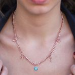 Rose Gold Kaplama Gümüş Dilek Kolyesi