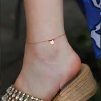 Rose Gold Kaplama Yarım Elma Figürlü Dorika Gümüş Halhal