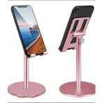 Rose Gold Katlanabilir Taşınabilir Evrensel Telefon ve Tablet Standı - Ahşap - Bej - Siyah