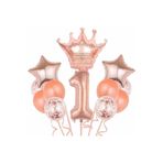 Rose Gold Kral Taç Doğum Günü Set, 1