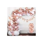 Rose Gold Krom Metalik Renk Balon Zincir Set, 8