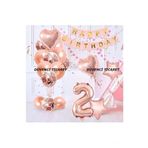 Rose Gold Şeffaf Konfetili Yaş Balon Seti, 2