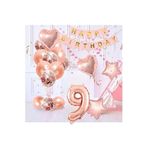 Rose Gold Şeffaf Konfetili Yaş Balon Seti, 9