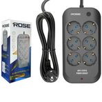 Rose GR-600-2M 6'lı 2 mt Akım Korumalı Grup Priz