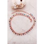 Rose Gümüş Mix Taşlı Halhal 239