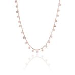 Rose Gümüş Pullu 40 Cm Choker Kolye 6940