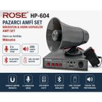 ROSE HP-604 Pazarcı Amfi Set Mikrofon & Horn Hoparlör
