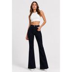 Rose Jeans Kadın Koyu Lacivert İndigo Yüksek Bel Toparlayıcı Likralı İspanyol Paça Jean Pantolon