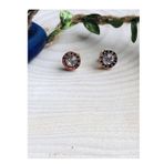 ROSE RENK BVLGARİ MODEL MİNİMAL ÇELİK KÜPE 8MM 316L3795-1