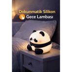 ROSE TEKNOLOJİ DOKUNMATİK SİLİKON PANDA SİLİKON GECE LAMBASI 3 KADEMELİ YUMUŞAK LED GECE IŞIĞI