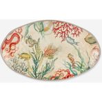 Rose & Tulipani Milano Sea Life Bej Melamin Servis Tabağı 52X30 Cm