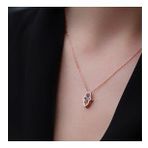 Rosegold Kaplama Çift Taraflı Fatma Ana Eli içi Zirkon Taşlı 925 Ayar Gümüş Kolye