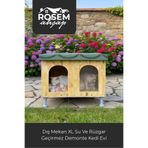 rosem ahsap Dış Mekan XL Su Ve Rüzgar Geçirmez Demonte Kedi Evi Sokak Hayvanları Kedi Köpek