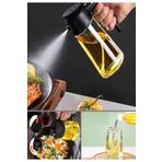 Rosemor 2li Çift Fonksiyonlu 550ml Zeytinyağı Sıvıyağ Cam Yağdanlık Şişesi Airfryer Sprey Yağlık Püskürtüc