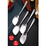 Rosemor 4'lü Lüx Servis Kaşığı Seti Büyük Boy Paslanmaz Çelik Kaşık Salata Pasta Yemek Servis Mutfak Kaşığı