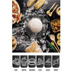 Rosemor Silikon Hamur Açma Matı Ölçülü Isıya Dayanıklı Hamur Yoğurma Matı Renkli Mutfak Pasta Fırın Altlığı