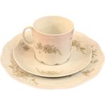 Rosenthal Trio - Çay Kahve Fincanı Fincan Tabağı ve Pasta Tabağı - Beyaz