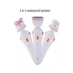 RoseRoi 3in1 Waterproof Epilatör Epilasyon Şarjlı Tıraş Makinesi Yüz Fırçası Masaj Aleti Birlikte Set