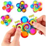 Roseroi Dali Pop It Stres Çarkı Popit Rainbow Desenli Stres Çarkı - Renkli