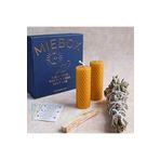 Roses Store Miebox Arınma Seti (1 Adet Palo Santo Tütsü + 2 Adet Balmumu Mum + 1 Demet Adaçayı Tütsüsü)
