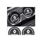 RoseTR Renault Silikon Bardaklık Altlığı 2’li Set Araç Içi Bardak Altlığı Aksesuar Renault Logolu