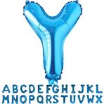 Rose&Wood 100 cm Mavi BÜYÜK Harf Balonlar Mavi Alfabe Folyo İsim Balon Afiş Doğum Günü Bekarlığa Veda Nişan Cinsiyet açıklayıcı baba erkek parti balonları, Y Harfi