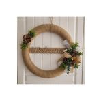 Rosfloa Jute Model Hasır Kapı Süsü Çelengi 36 Cm Karışık rosfloaNM153
