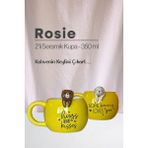 Rosie Ayı ve Tavşan Figürlü Seramik Kupa 350 ml - 0 - Siyah
