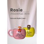 Rosie Tilki ve Ayı Figürlü Seramik Kupa 350 ml - 0 - Siyah