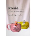 Rosie Tilki ve Tavşan Figürlü Seramik Kupa 350 ml - 1 Adet