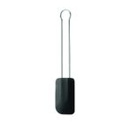 RÖSLE Hamur kazıyıcı, yüksek kaliteli hamur spatulası, pişirme ve pişirme yardımcısı olarak, dayanıklı silikon, siyah, 26 x 4,5 x 1,0 cm, paslanmaz çelik 18/10, -30°C ila +200°C, bulaşık makinesinde yıkanabilir