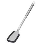Rösle spatula, silikon, yüksek kaliteli tava küreği, silikon kenarlı ve yuvarlak saplı, paslanmaz çelik 18/10, bulaşık makinesinde yıkanabilir, 36 x 7 x 3,5 cm