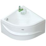 Ross Yüksek Oturmalı Oval Mini Küvet 100x100, H43 (Gövde + Metal Ayak + Ön Panel)