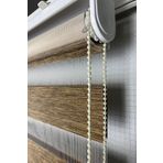 Rossa Home Concept Ithal Bambu Kahverengi, Krem, Antrasit Bambu Stor Zebra Perde Etek Dilimsiz
