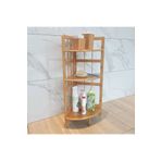 Rossel Premium Hakiki Bambu Mutfak-banyo-balkon Köşe Rafı