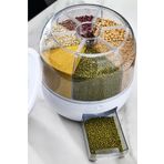 Rossel Premium TG-0043 Döner Bölmeli Organizer Bakliyat Baharatlık Saklama Kabı
