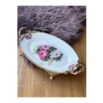 Rossev Antique Kulplu Oval Tabak 47 cm