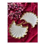 ROSSEV Ginkgo Yaprak Sunum Tabak 2'Lİ 23*25cm