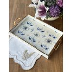 Rossev Queen Evil Eye Ahşap Dikdörtgen Tepsi