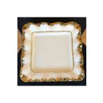 ROSSEV Servis Tabağı Kare Gold 26cm