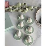 Rossev Türk Kahve Fincanı Peachy 6 Kişilik 12 Parça - 12 Adet - 90 ml