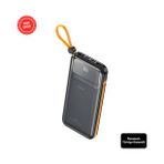 Rosstech RS-500 20.000MAH 22.5W Pd Powerbank Dijital Ekranlı 6 Portlu Dahili Çift Kablolu - Siyah (Siyah)