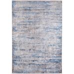 RostovDonu Lacivert Modern Geometrik Etnik Desenli Boho Makinada Yıkanabilir Hafif Hav Toz Vermez Leke Tutmaz Kaymaz Taban Dijital Makine Baskı Halı Oturma Odası Salon Yolluk Koridor Mutfak Halısı