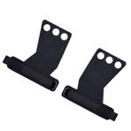 Rosvola Palm Grip Guard, Aşınmaya Dayanıklı 3 Parmak Delikli El Avuç Koruyucu 1 Çift Siyah Ağırlık Kaldırma Için Ayarlanabilir Bilek Kayışı (L)