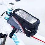 Roswheel 5.5" Su Geçirmez Dokunmatik Kadro Üstü Bisiklet Çantası Kırmızı